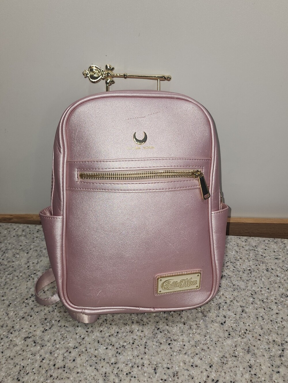 Sailor Moon Loungefly Pink Mini Backpack With Gold Tone Accents